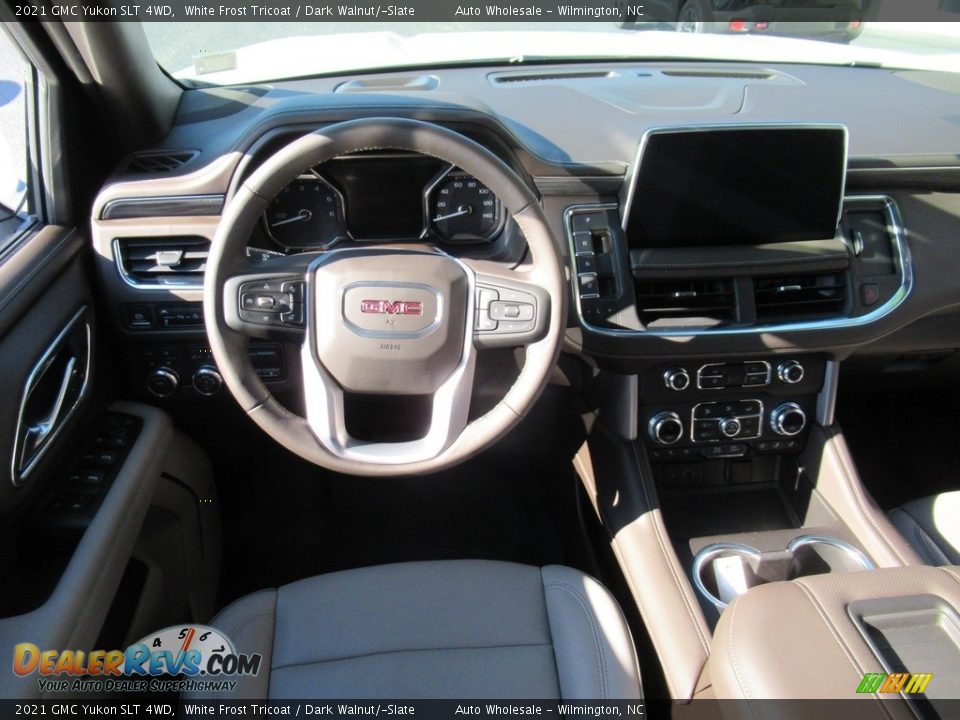 2021 GMC Yukon SLT 4WD White Frost Tricoat / Dark Walnut/­Slate Photo #15