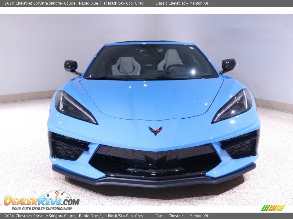 2020 Chevrolet Corvette Stingray Coupe Rapid Blue / Jet Black/Sky Cool Gray Photo #3