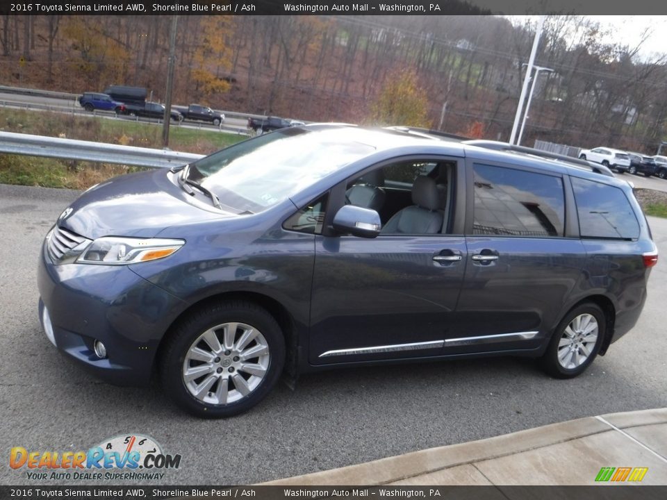 2016 Toyota Sienna Limited AWD Shoreline Blue Pearl / Ash Photo #16