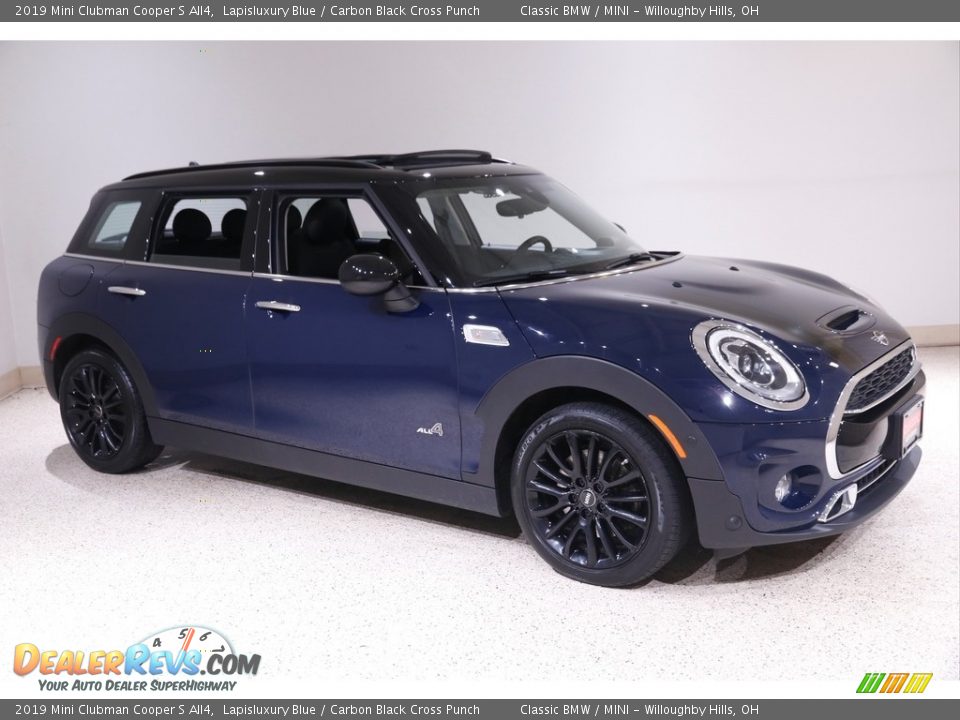 2019 Mini Clubman Cooper S All4 Lapisluxury Blue / Carbon Black Cross Punch Photo #1