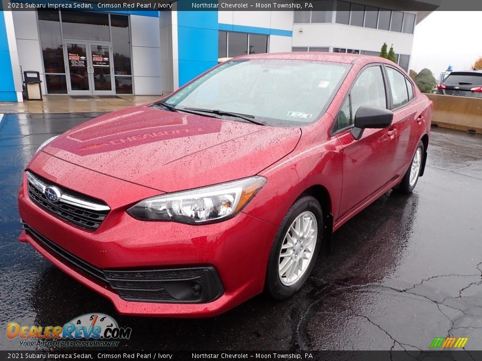 2021 Subaru Impreza Sedan Crimson Red Pearl / Ivory Photo #2