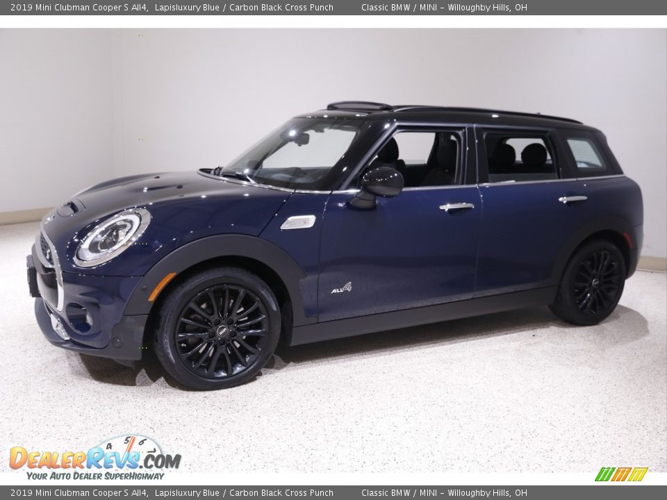 2019 Mini Clubman Cooper S All4 Lapisluxury Blue / Carbon Black Cross Punch Photo #3