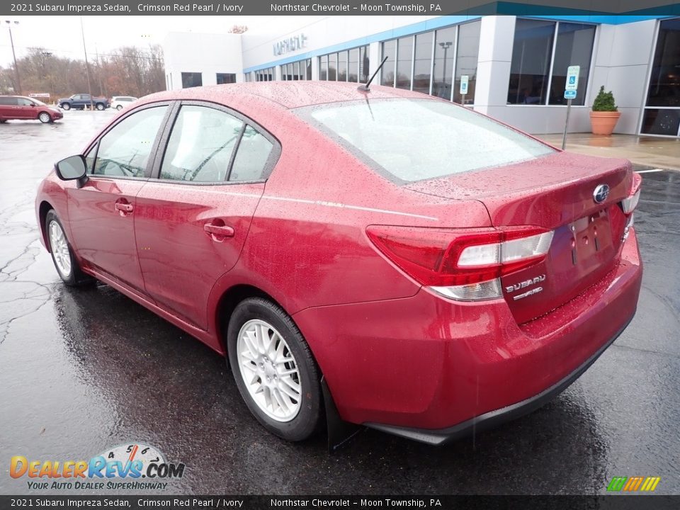 2021 Subaru Impreza Sedan Crimson Red Pearl / Ivory Photo #4