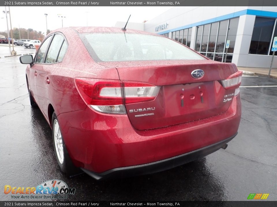 2021 Subaru Impreza Sedan Crimson Red Pearl / Ivory Photo #5