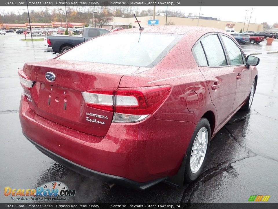 2021 Subaru Impreza Sedan Crimson Red Pearl / Ivory Photo #8