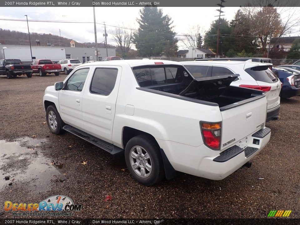 2007 Honda Ridgeline RTL White / Gray Photo #9