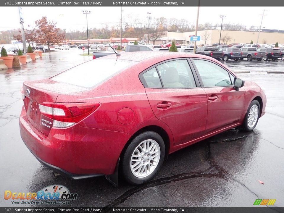 2021 Subaru Impreza Sedan Crimson Red Pearl / Ivory Photo #9