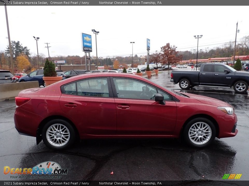 2021 Subaru Impreza Sedan Crimson Red Pearl / Ivory Photo #10