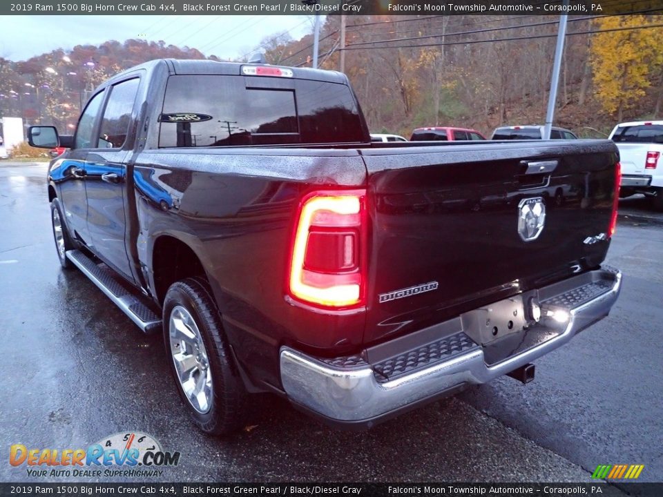 2019 Ram 1500 Big Horn Crew Cab 4x4 Black Forest Green Pearl / Black/Diesel Gray Photo #4
