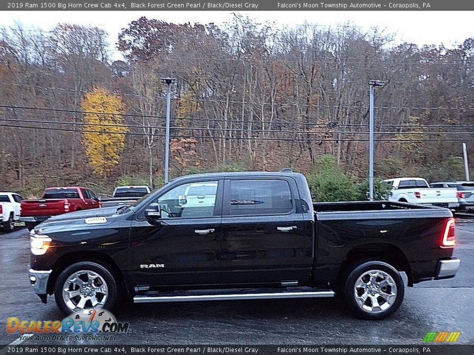 2019 Ram 1500 Big Horn Crew Cab 4x4 Black Forest Green Pearl / Black/Diesel Gray Photo #5