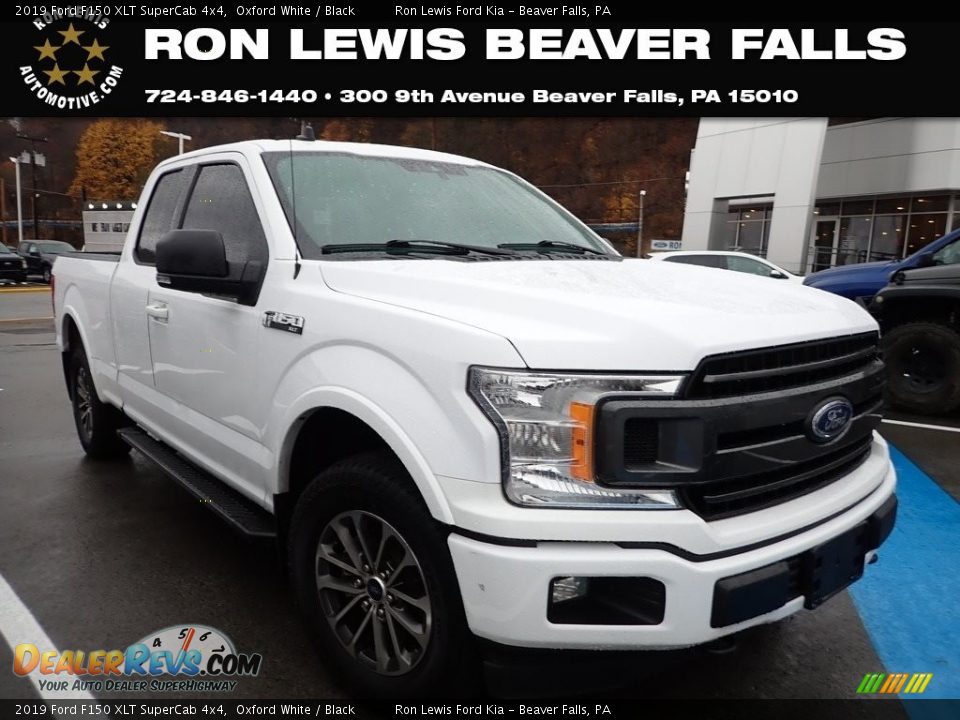 2019 Ford F150 XLT SuperCab 4x4 Oxford White / Black Photo #1