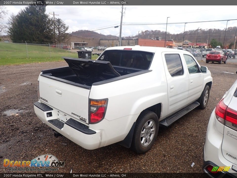 2007 Honda Ridgeline RTL White / Gray Photo #12