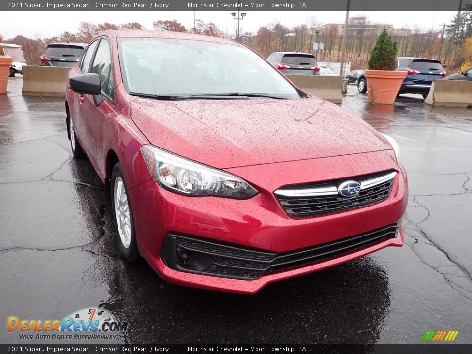 2021 Subaru Impreza Sedan Crimson Red Pearl / Ivory Photo #12