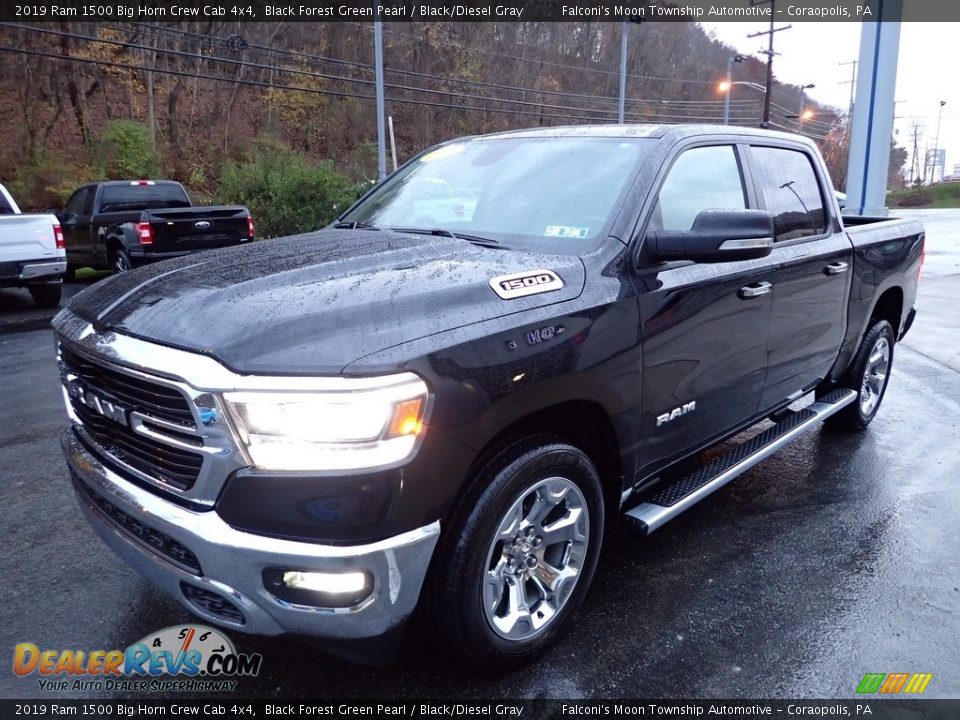 2019 Ram 1500 Big Horn Crew Cab 4x4 Black Forest Green Pearl / Black/Diesel Gray Photo #6