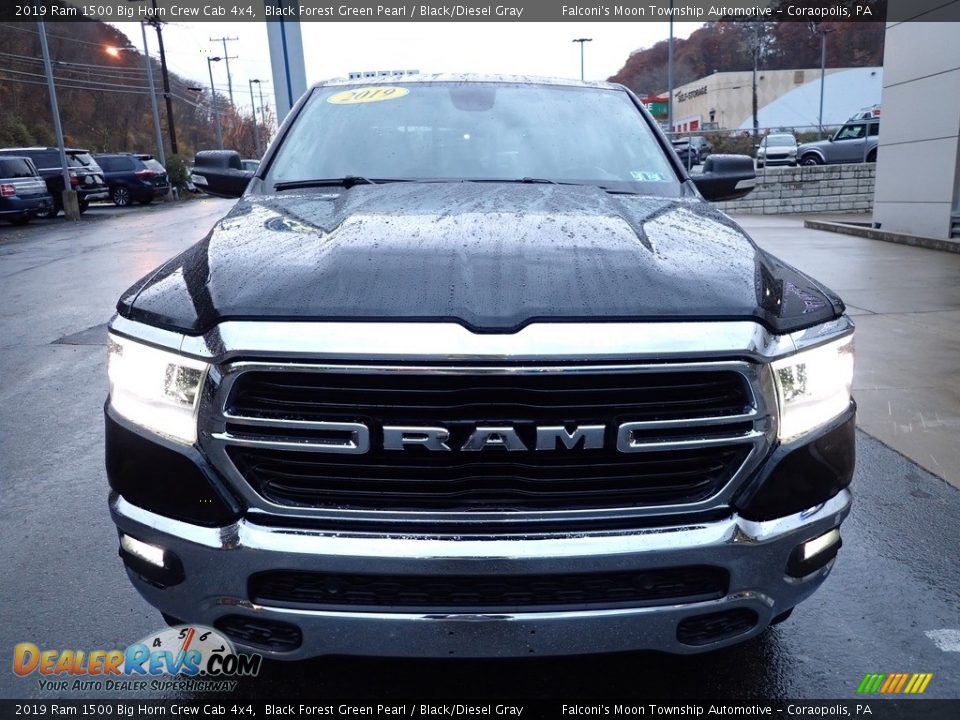 2019 Ram 1500 Big Horn Crew Cab 4x4 Black Forest Green Pearl / Black/Diesel Gray Photo #7