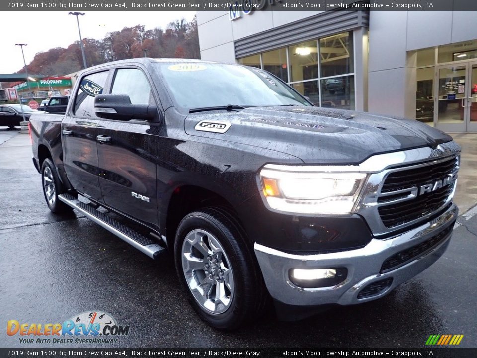 2019 Ram 1500 Big Horn Crew Cab 4x4 Black Forest Green Pearl / Black/Diesel Gray Photo #8