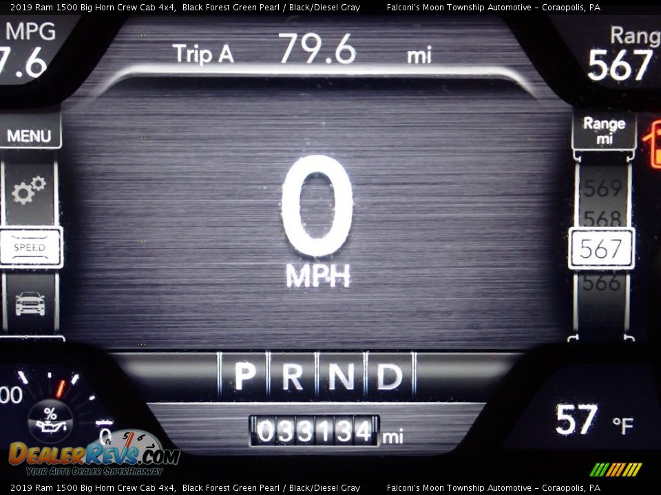 2019 Ram 1500 Big Horn Crew Cab 4x4 Black Forest Green Pearl / Black/Diesel Gray Photo #28