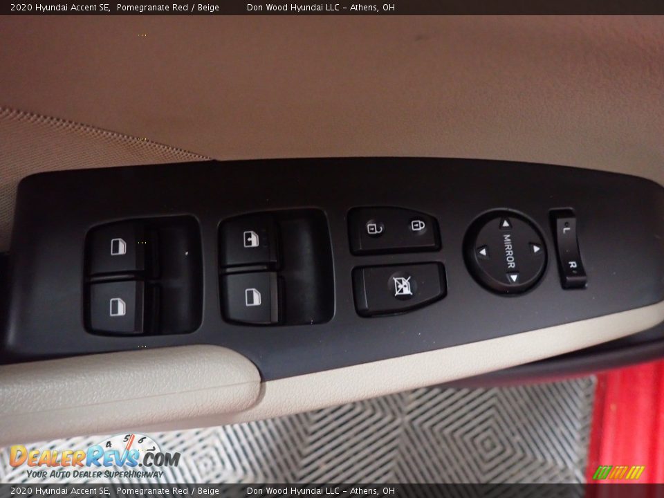 2020 Hyundai Accent SE Pomegranate Red / Beige Photo #21