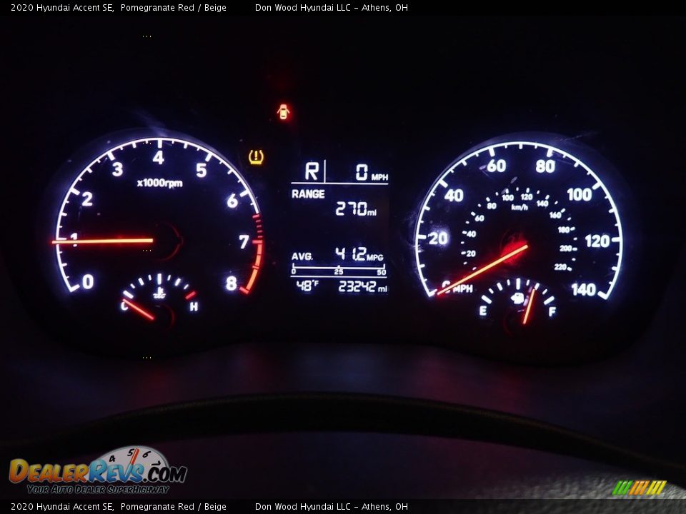 2020 Hyundai Accent SE Pomegranate Red / Beige Photo #28