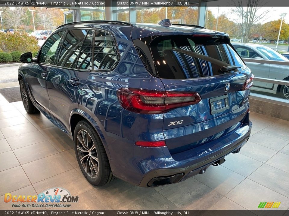 2022 BMW X5 xDrive40i Phytonic Blue Metallic / Cognac Photo #2