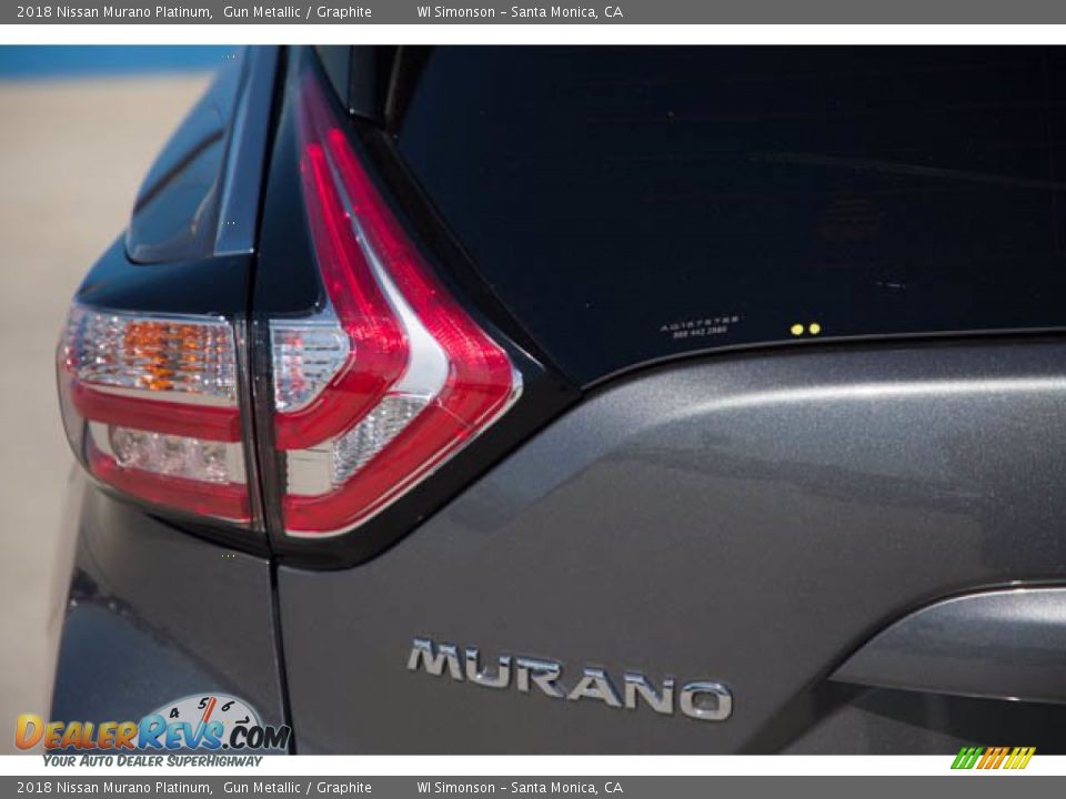 2018 Nissan Murano Platinum Gun Metallic / Graphite Photo #10