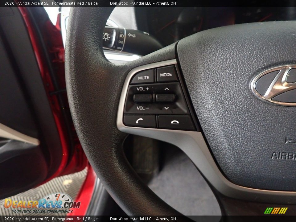 2020 Hyundai Accent SE Pomegranate Red / Beige Photo #29