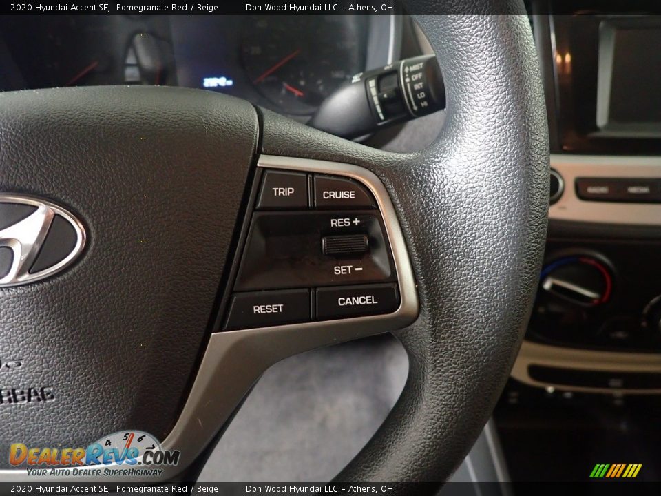 2020 Hyundai Accent SE Pomegranate Red / Beige Photo #30