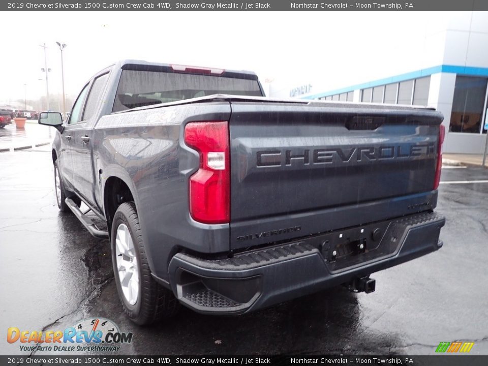 2019 Chevrolet Silverado 1500 Custom Crew Cab 4WD Shadow Gray Metallic / Jet Black Photo #5