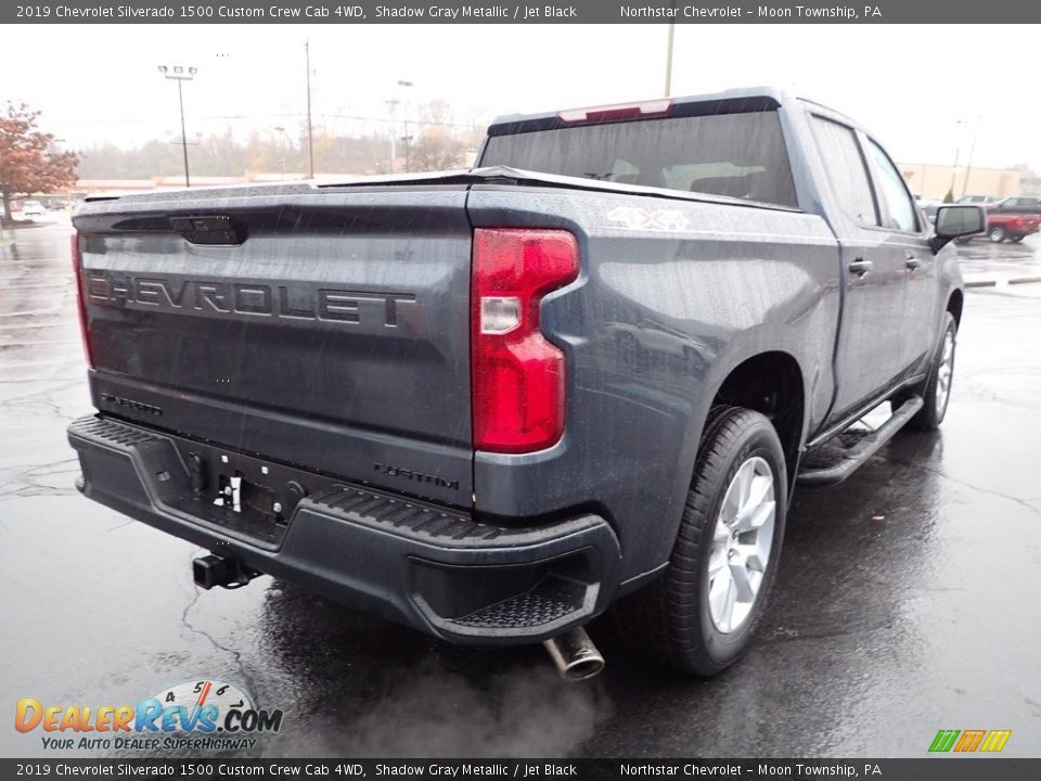 2019 Chevrolet Silverado 1500 Custom Crew Cab 4WD Shadow Gray Metallic / Jet Black Photo #7