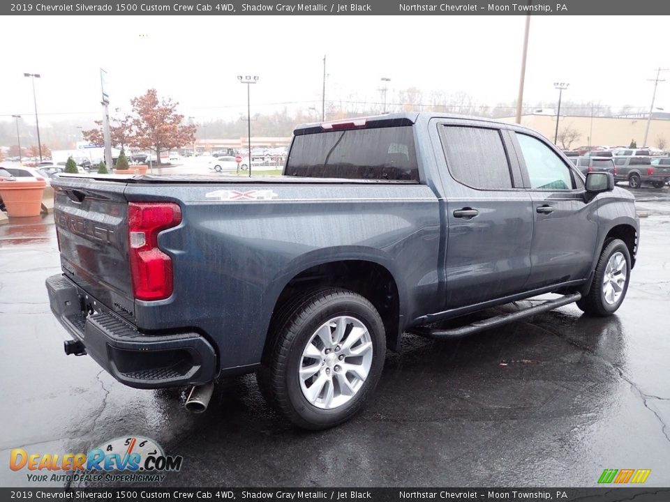 2019 Chevrolet Silverado 1500 Custom Crew Cab 4WD Shadow Gray Metallic / Jet Black Photo #8