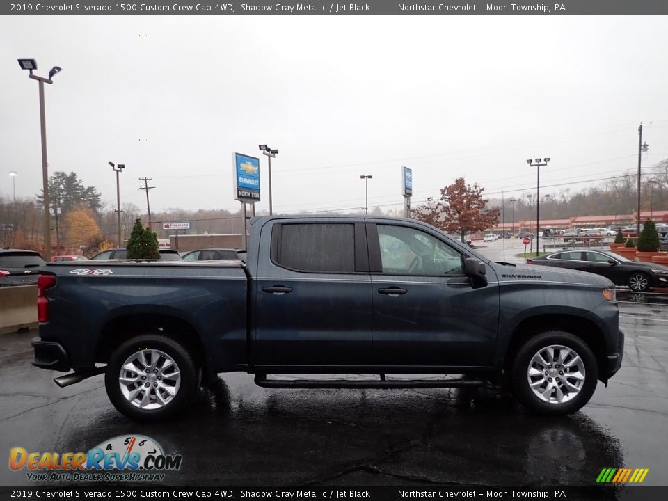 2019 Chevrolet Silverado 1500 Custom Crew Cab 4WD Shadow Gray Metallic / Jet Black Photo #9