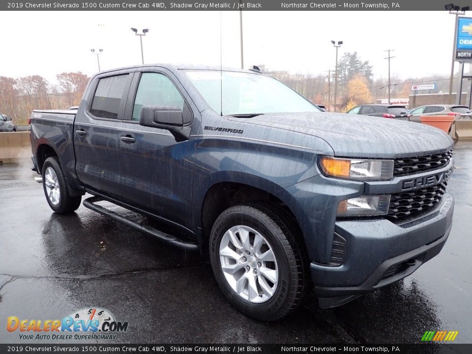 2019 Chevrolet Silverado 1500 Custom Crew Cab 4WD Shadow Gray Metallic / Jet Black Photo #10