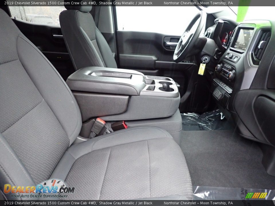 2019 Chevrolet Silverado 1500 Custom Crew Cab 4WD Shadow Gray Metallic / Jet Black Photo #14