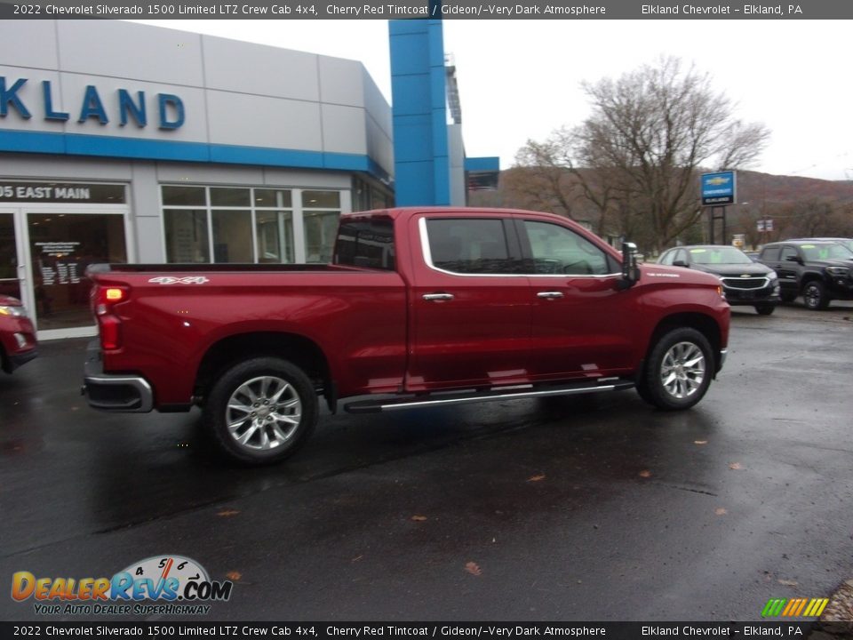 2022 Chevrolet Silverado 1500 Limited LTZ Crew Cab 4x4 Cherry Red Tintcoat / Gideon/­Very Dark Atmosphere Photo #4