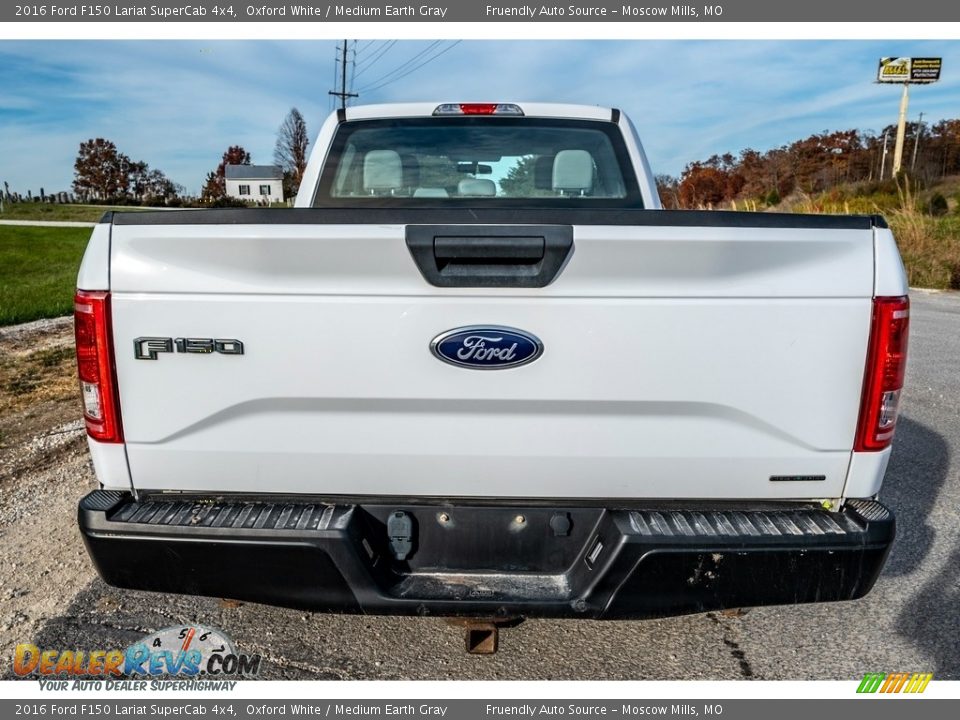 2016 Ford F150 Lariat SuperCab 4x4 Oxford White / Medium Earth Gray Photo #5