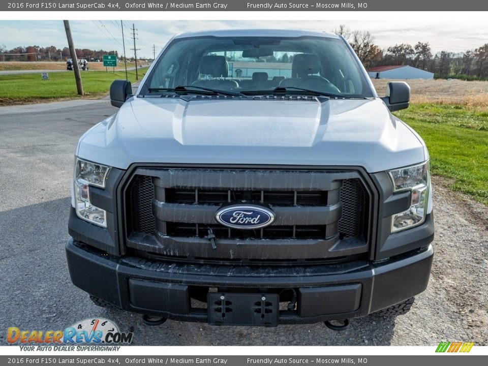 2016 Ford F150 Lariat SuperCab 4x4 Oxford White / Medium Earth Gray Photo #9