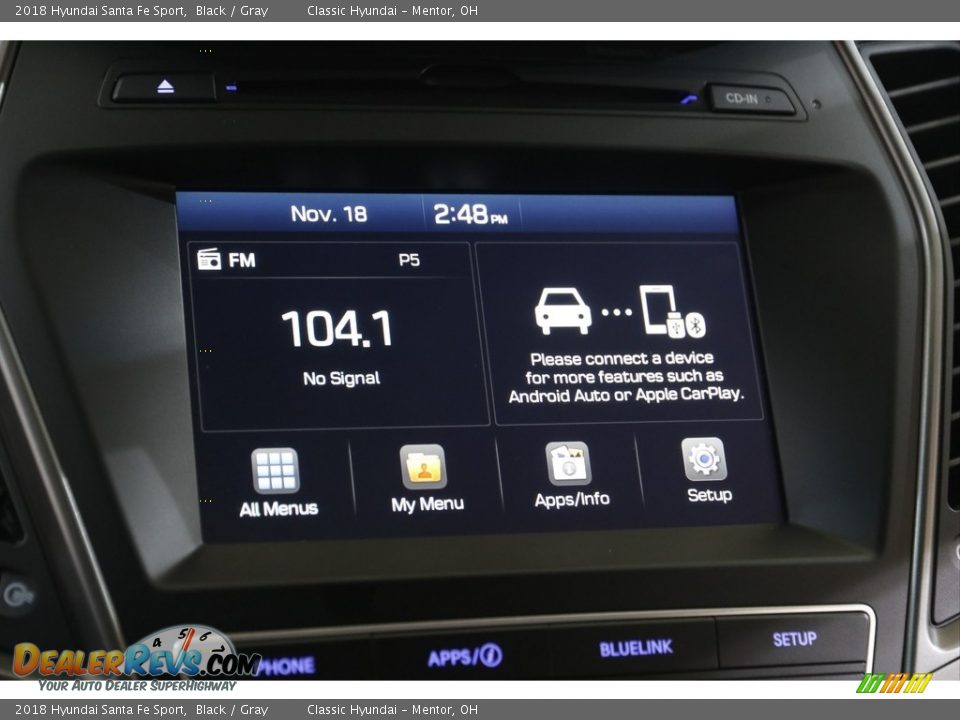 2018 Hyundai Santa Fe Sport Black / Gray Photo #10