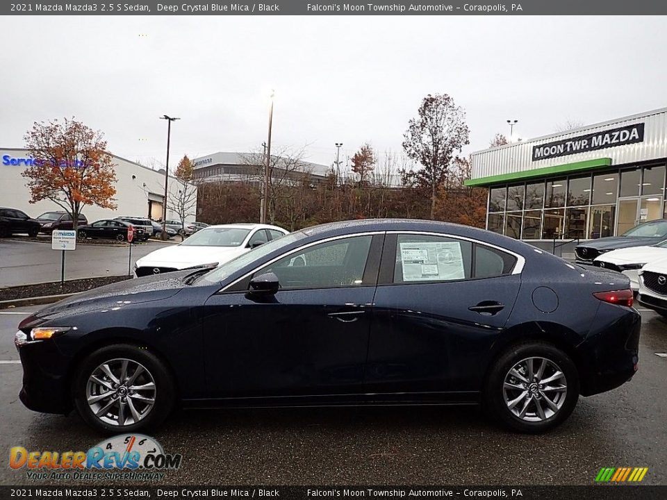 2021 Mazda Mazda3 2.5 S Sedan Deep Crystal Blue Mica / Black Photo #5