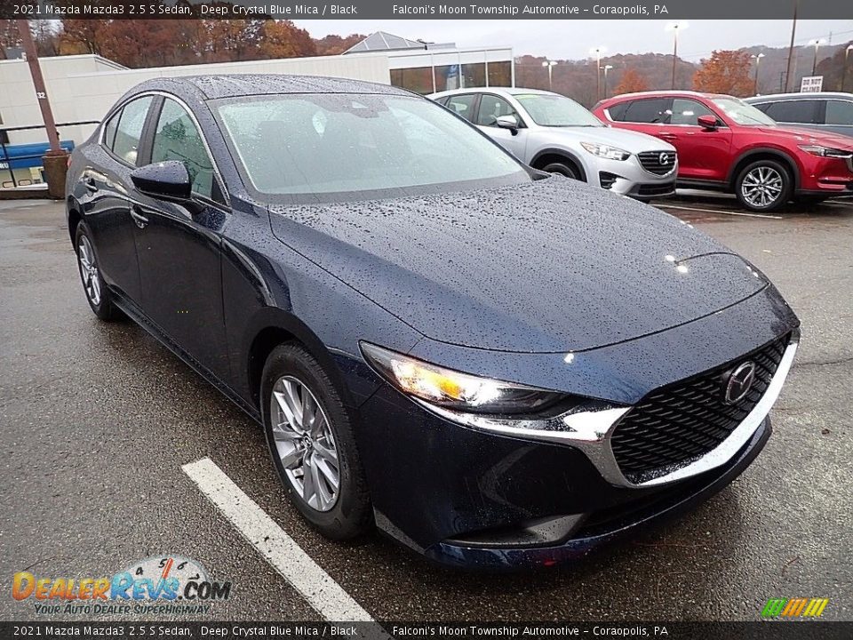 2021 Mazda Mazda3 2.5 S Sedan Deep Crystal Blue Mica / Black Photo #8