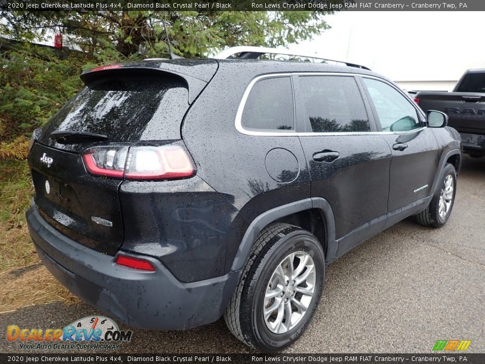 2020 Jeep Cherokee Latitude Plus 4x4 Diamond Black Crystal Pearl / Black Photo #3