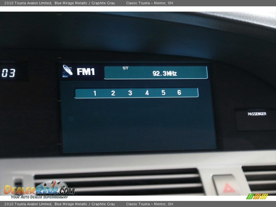 2010 Toyota Avalon Limited Blue Mirage Metallic / Graphite Gray Photo #14