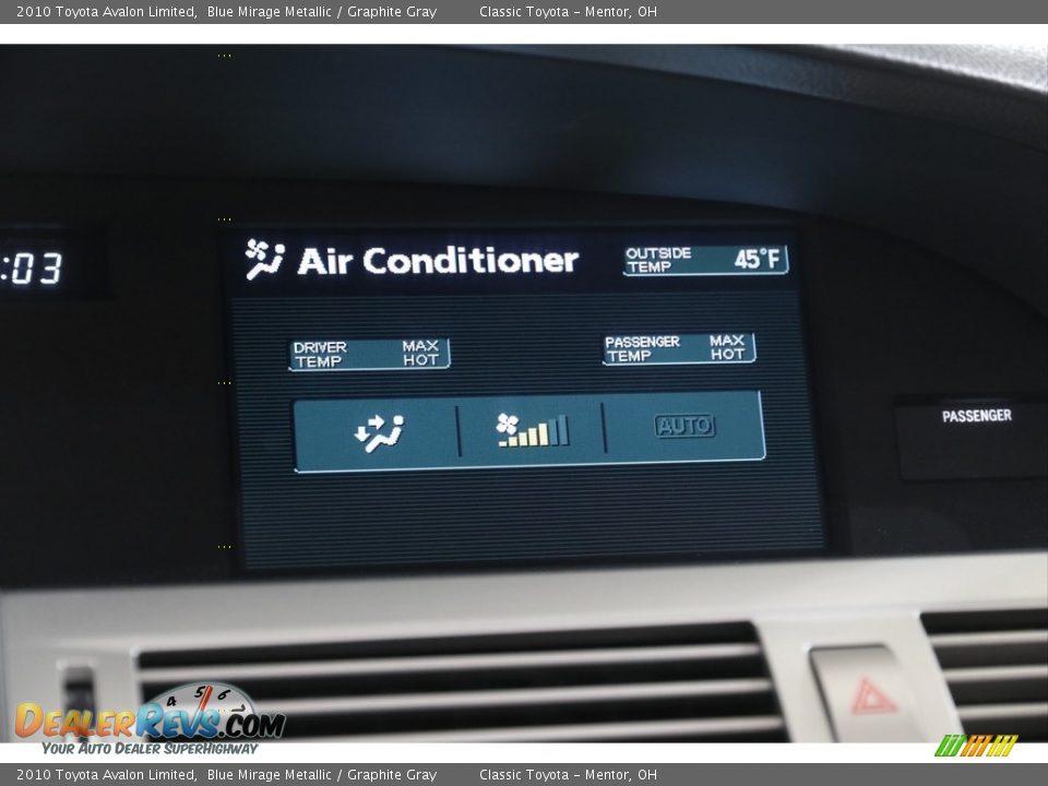 2010 Toyota Avalon Limited Blue Mirage Metallic / Graphite Gray Photo #15