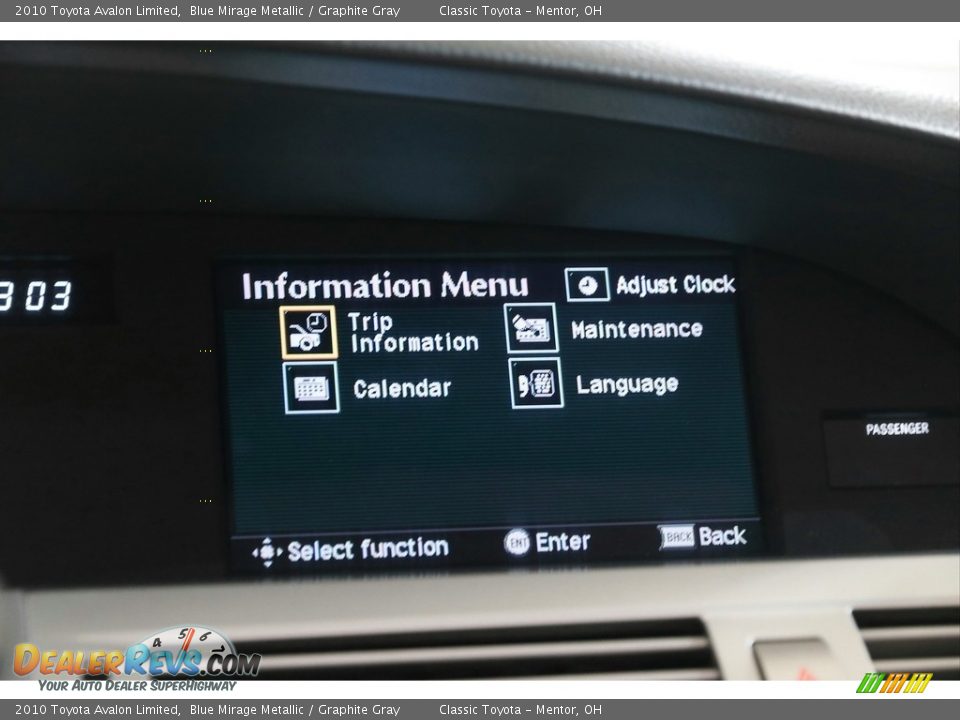 2010 Toyota Avalon Limited Blue Mirage Metallic / Graphite Gray Photo #16