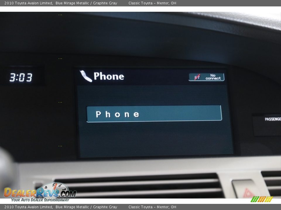 2010 Toyota Avalon Limited Blue Mirage Metallic / Graphite Gray Photo #17