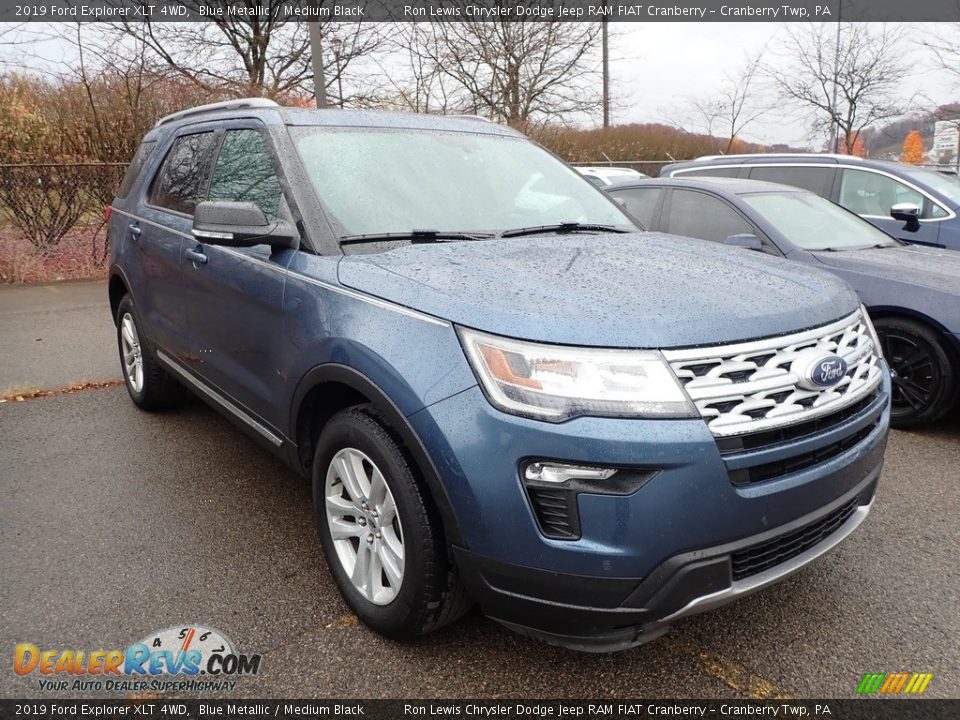 2019 Ford Explorer XLT 4WD Blue Metallic / Medium Black Photo #2
