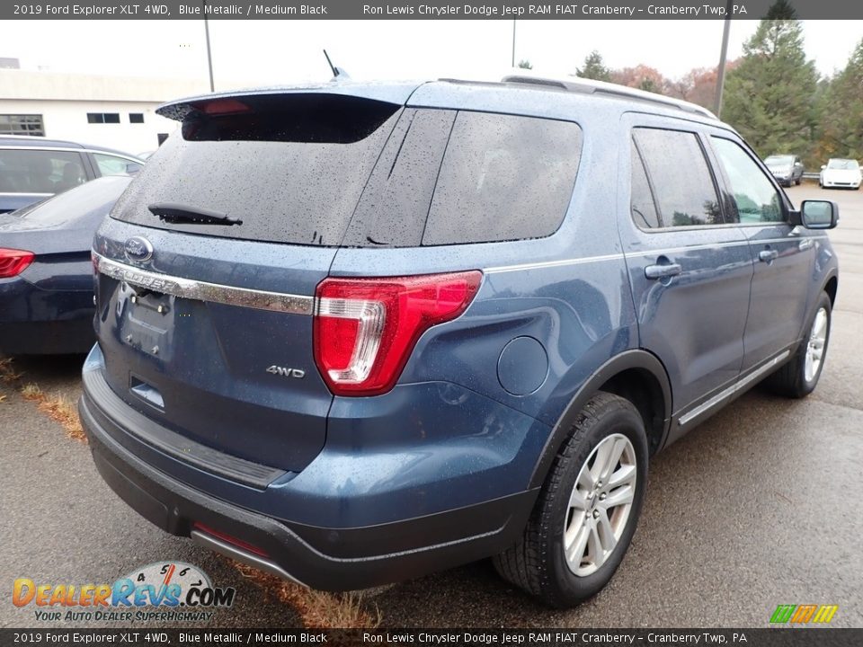 2019 Ford Explorer XLT 4WD Blue Metallic / Medium Black Photo #3