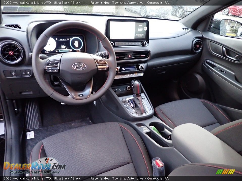 Black Interior - 2022 Hyundai Kona N Line AWD Photo #12