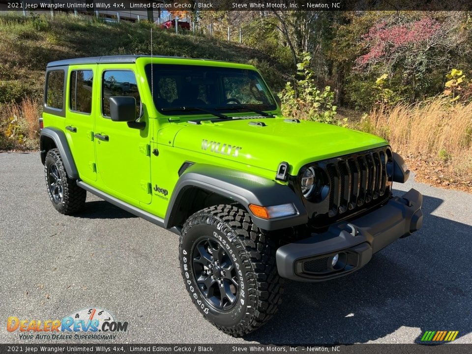 2021 Jeep Wrangler Unlimited Willys 4x4 Limited Edition Gecko / Black Photo #4