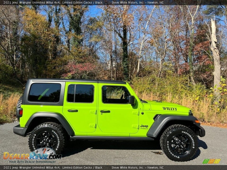 2021 Jeep Wrangler Unlimited Willys 4x4 Limited Edition Gecko / Black Photo #5