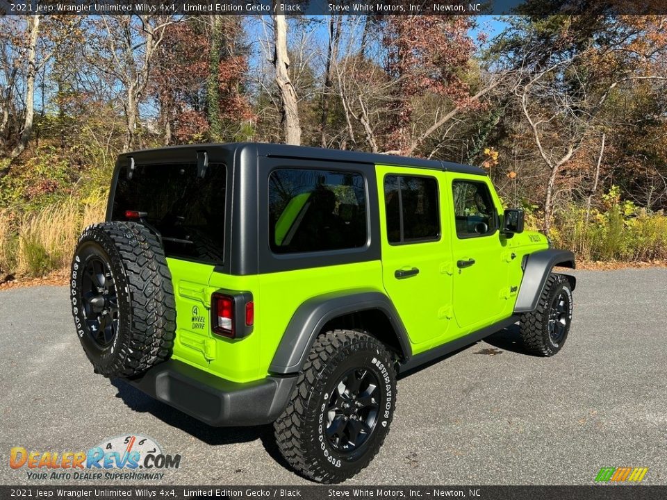 2021 Jeep Wrangler Unlimited Willys 4x4 Limited Edition Gecko / Black Photo #6
